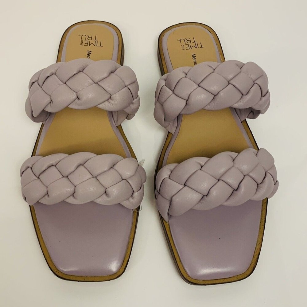 Time and Tru Women's Braided Two Band Sandals - Picture 2 of 8